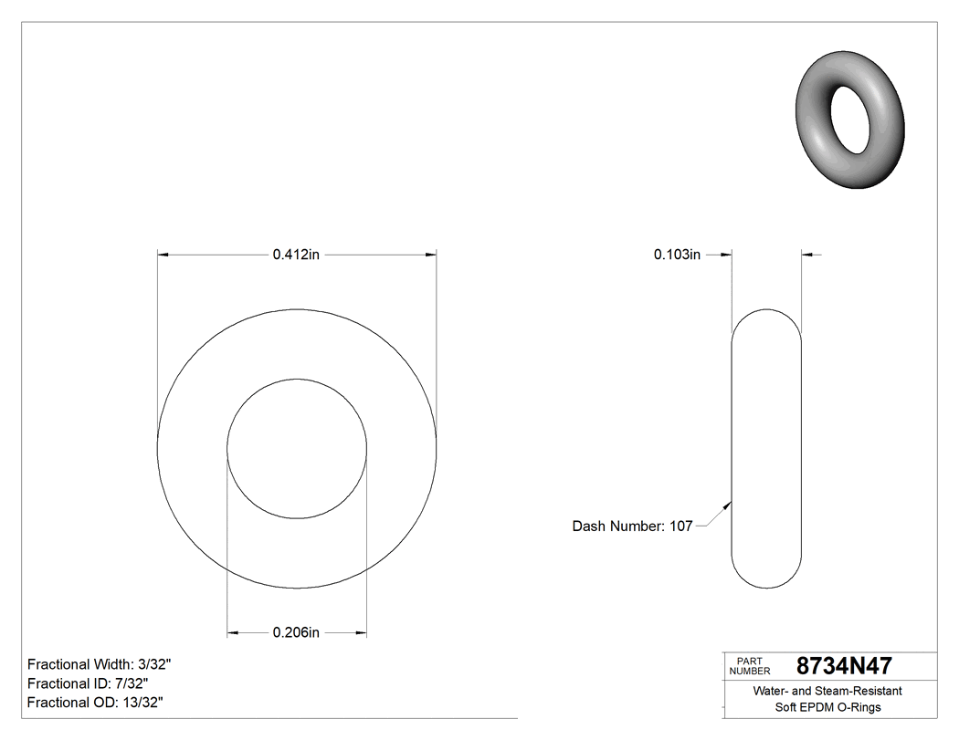 Technical drawing - 8734N47